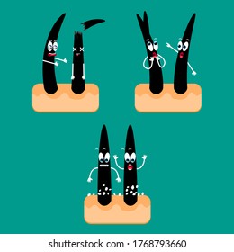 Vector Design of Head Hair Problems