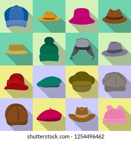 Vector design of headgear and cap icon. Collection of headgear and accessory stock symbol for web.