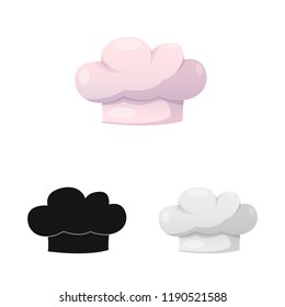 Vector design of headgear and cap sign. Set of headgear and accessory stock symbol for web.