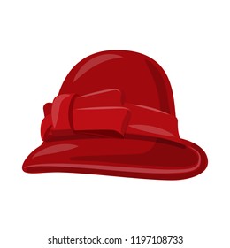 Vector design of headgear and cap symbol. Set of headgear and accessory stock symbol for web.