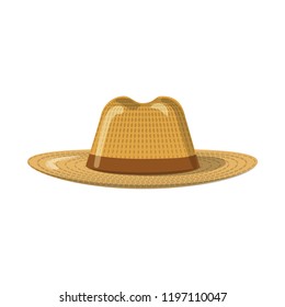 Vector design of headgear and cap symbol. Set of headgear and accessory stock vector illustration.
