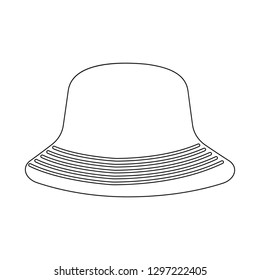 Vector design of headgear and cap symbol. Collection of headgear and accessory vector icon for stock.