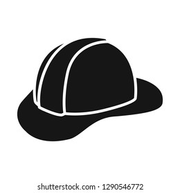 Vector design of headgear and napper icon. Set of headgear and helmet stock symbol for web.