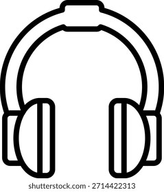 Estilo del icono de los auriculares del diseño del Vector