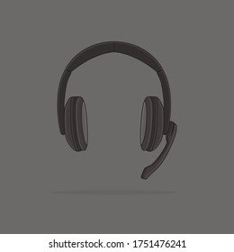 VECTOR DESIGN OF HEADSET ILLUSTRATION PERFECT TO USE CREATOR