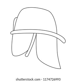 Vector design of headwear and cap icon. Set of headwear and accessory stock vector illustration.