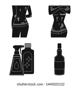 Vector design of healthcare and medical icon. Set of healthcare and dermatology stock vector illustration.