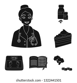 Vector design of healthcare and medicine sign. Collection of healthcare and diabetes stock vector illustration.