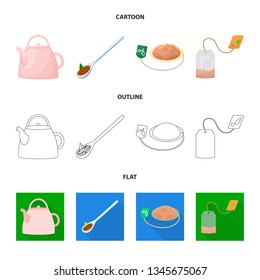 Vector design of healthy and floral  icon. Set of healthy and gradient vector icon for stock.