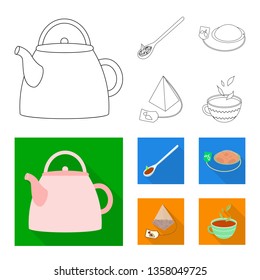 Vector design of healthy and floral  icon. Collection of healthy and gradient stock symbol for web.