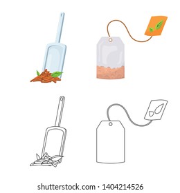 Vector design of healthy and floral  icon. Set of healthy and gradient stock vector illustration.