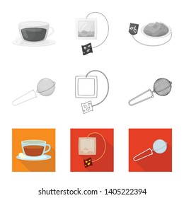 Vector design of healthy and floral  icon. Set of healthy and gradient stock vector illustration.