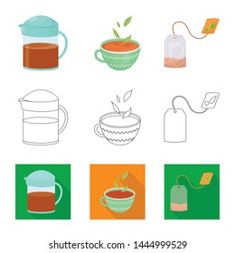 Vector design of healthy and floral icon. Set of healthy and gradient stock vector illustration.
