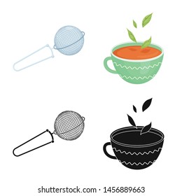 Vector design of healthy and floral icon. Set of healthy and gradient vector icon for stock.
