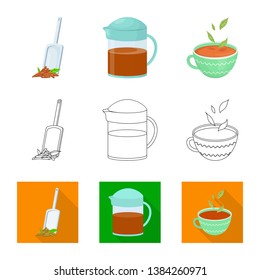 Vector design of healthy and floral  logo. Set of healthy and gradient stock vector illustration.