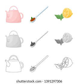 Vector design of healthy and floral  logo. Collection of healthy and gradient vector icon for stock.