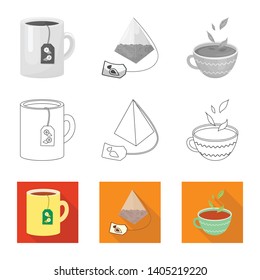 Vector design of healthy and floral  logo. Set of healthy and gradient stock vector illustration.
