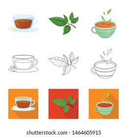 Vector design of healthy and floral logo. Collection of healthy and gradient stock vector illustration.