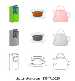 Vector design of healthy and floral  sign. Collection of healthy and gradient vector icon for stock.