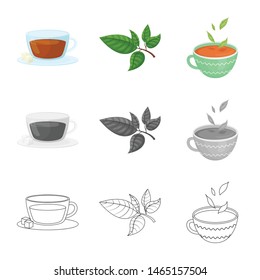 Vector design of healthy and floral sign. Set of healthy and gradient stock symbol for web.