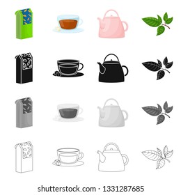 Vector design of healthy and floral  symbol. Collection of healthy and gradient stock symbol for web.