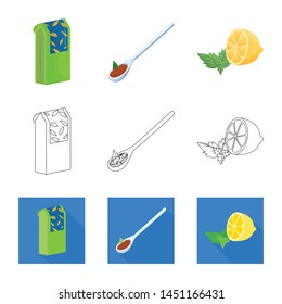 Vector design of healthy and floral symbol. Collection of healthy and gradient stock vector illustration.