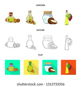 Vector design of healthy  and vegetable  icon. Set of healthy  and agriculture vector icon for stock.