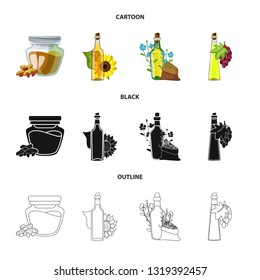 Vector design of healthy  and vegetable  icon. Collection of healthy  and agriculture vector icon for stock.