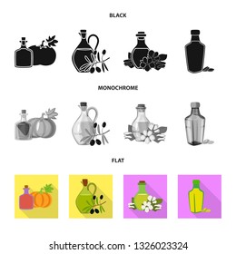 Vector design of healthy  and vegetable  icon. Collection of healthy  and agriculture stock vector illustration.