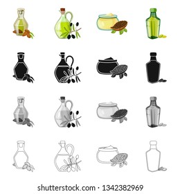 Vector design of healthy  and vegetable  icon. Set of healthy  and agriculture stock vector illustration.