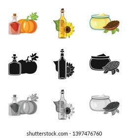 Vector design  healthy  and vegetable  icon. Set  healthy  and agriculture stock symbol for web.