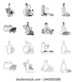 Vector design of healthy and vegetable icon. Set of healthy and agriculture stock vector illustration.