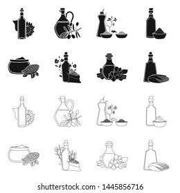 Vector design of healthy and vegetable icon. Collection of healthy and agriculture vector icon for stock.