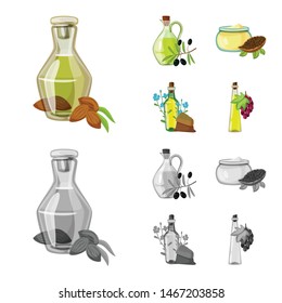 Vector design of healthy and vegetable icon. Set of healthy and agriculture stock symbol for web.