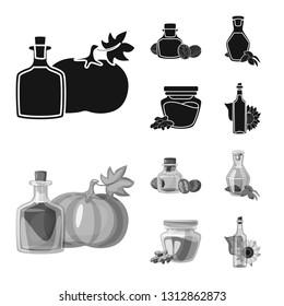 Vector design of healthy  and vegetable  logo. Collection of healthy  and agriculture stock symbol for web.