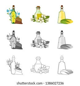 Vector design of healthy  and vegetable  logo. Set of healthy  and agriculture stock symbol for web.