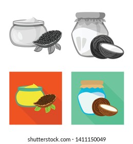 Vector design of healthy  and vegetable  logo. Collection of healthy  and agriculture stock symbol for web.