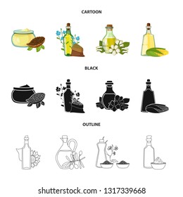 Vector design of healthy  and vegetable  sign. Collection of healthy  and agriculture stock symbol for web.