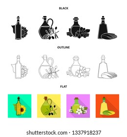 Vector design of healthy  and vegetable  sign. Collection of healthy  and agriculture vector icon for stock.