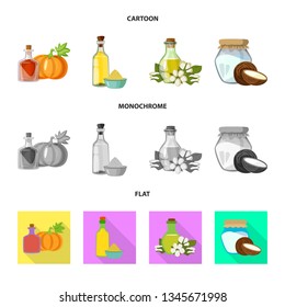 Vector design of healthy  and vegetable  sign. Set of healthy  and agriculture vector icon for stock.