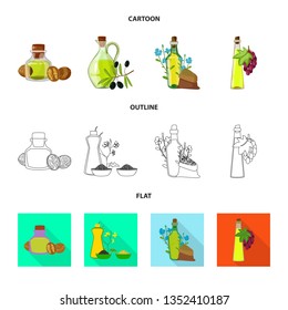 Vector design of healthy  and vegetable  sign. Set of healthy  and agriculture vector icon for stock.