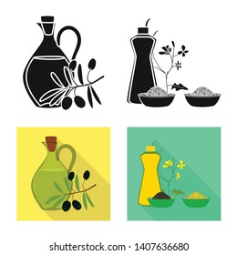 Vector design of healthy  and vegetable  sign. Collection of healthy  and agriculture vector icon for stock.