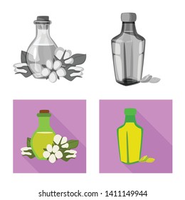 Vector design of healthy  and vegetable  sign. Collection of healthy  and agriculture stock symbol for web.