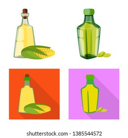 Vector design of healthy  and vegetable  symbol. Collection of healthy  and agriculture vector icon for stock.
