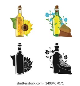 Vector design of healthy  and vegetable  symbol. Collection of healthy  and agriculture stock vector illustration.