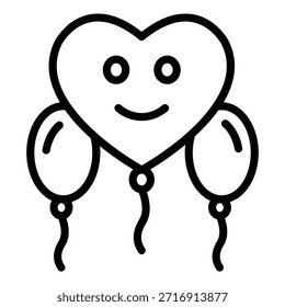 Estilo del icono del globo del corazón del diseño del Vector