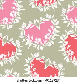 Vector design with heart and flowers. 
Perfect for Valentine's Day holiday and wedding greetings.
Can be used for printing on paper, stickers, postcards , bijouterie, textiles