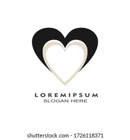 Vector design of a heart icon with a white background