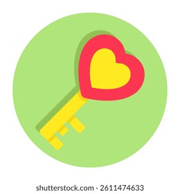 Vector design of heart key
