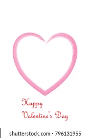 a vector design of heart-shape brush for valentine's day